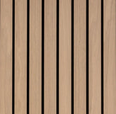 Wide Slat 3-Sided Acoustic Wall Panel in Premium Oak, DIY Wall Panel Solid Furniture UK