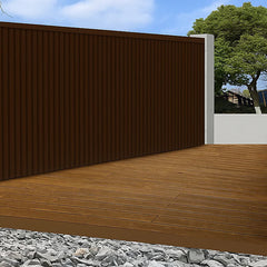 180cm/290cm outdoor WPC exterior cladding installed in a patio area around the main gate by Solid Furniture UK