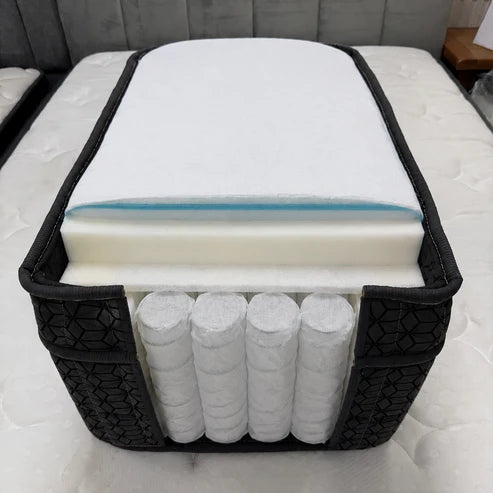 2000 individually pocketed springs inside gel memory foam mattress Solid Furniture UK