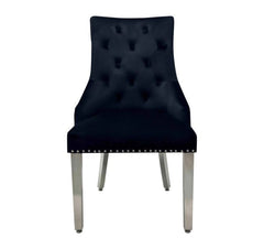 Majestic Chairs Plush Velvet With Lion Knocker
