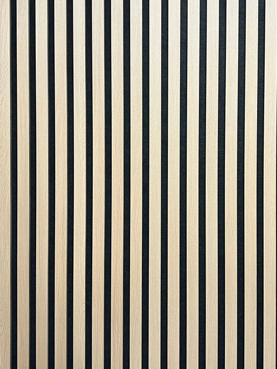 Acoustic Slatted Bendable Wall Panel - Natural Oak (60×240 cm) | Fast UK Delivery