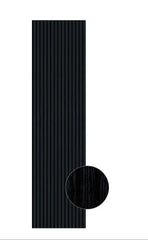 Acoustic Slatted Bendable Wall Panel - Black (60×240 cm) | Fast UK Delivery 