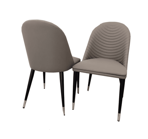 Alba Grey Leather Dining Chair