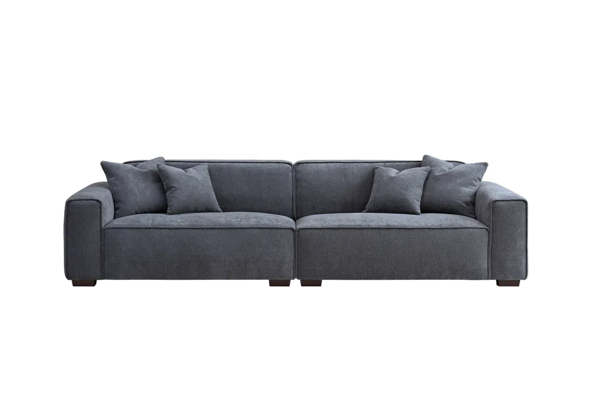 Dakota 4 Seater Sofa with Chaise – Luxury Boucle Lounge Sofa | Solid Furniture UK