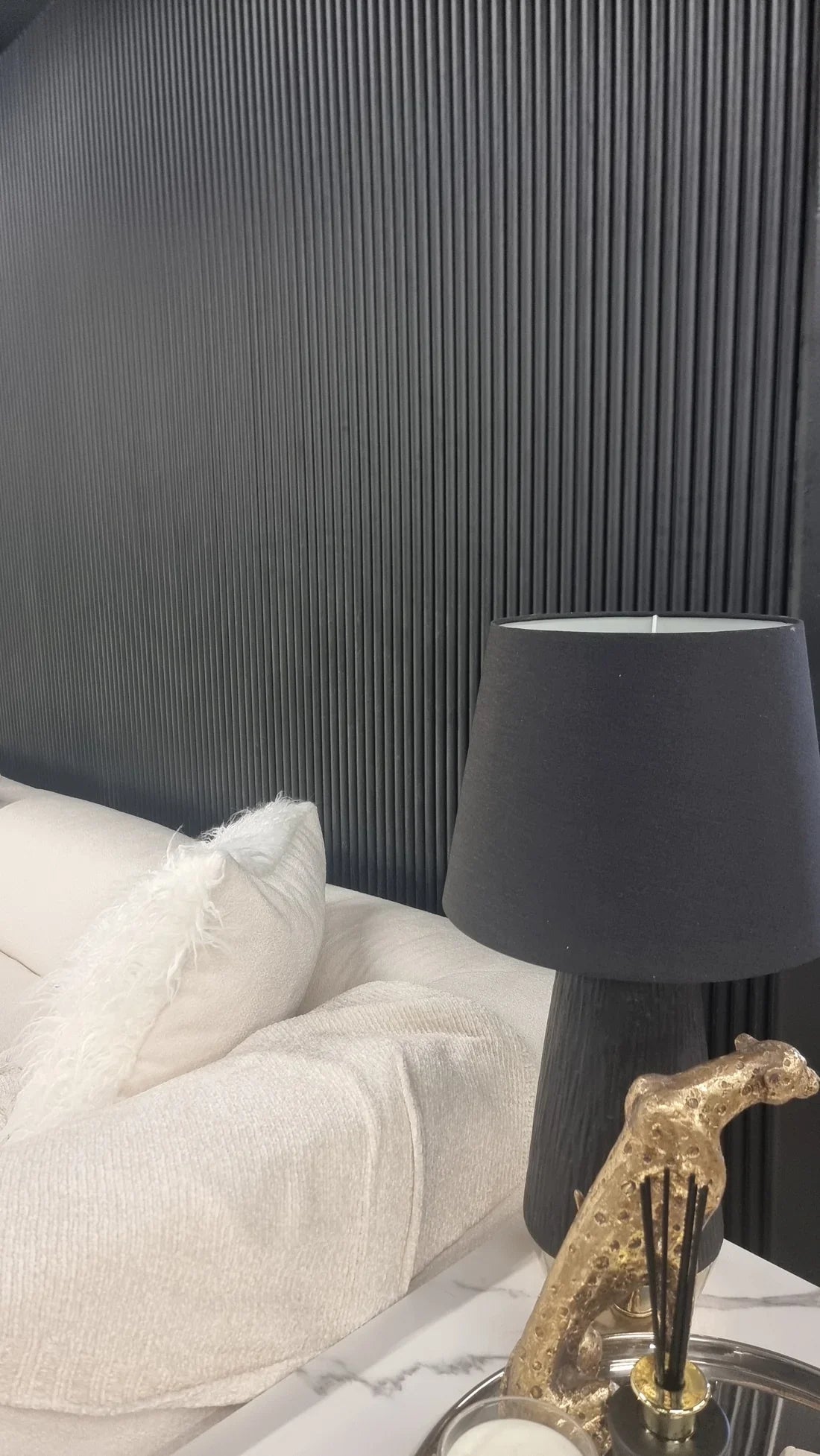 Decorative Fluted Wall Panels - Black | Premium WPC | Fast UK Delivery