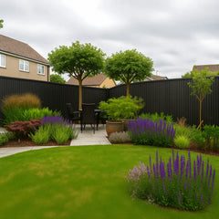 Exterior PVC Wall Panels - Black 180cm or 150cm (4 Pieces)
