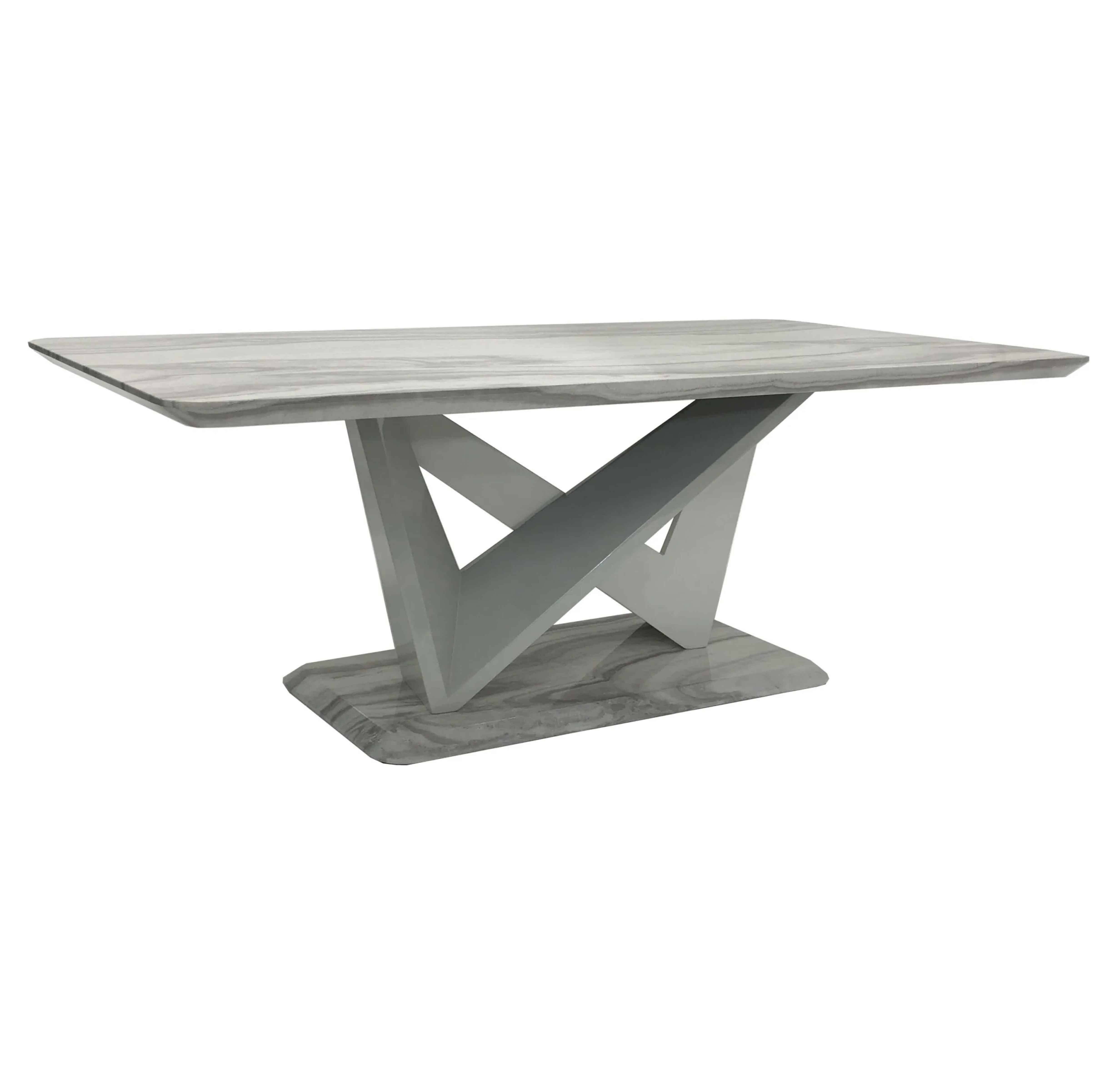 Georgia Grey Marble Effect Dining Table with Chairs SOLID FURNITURE