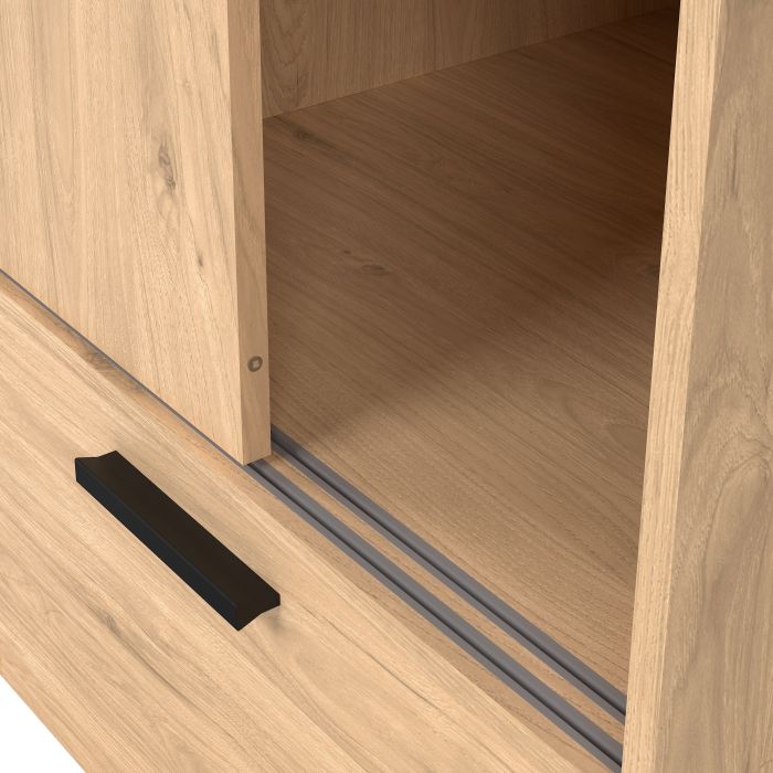 Line Oak Wardrobe with 2 Sliding Doors