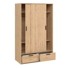 Sliding Feature Of Line Wardrobe with 2 Doors 2 Drawers