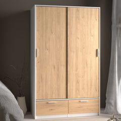 Line Wardrobe with 2 Doors 2 Drawers 