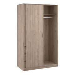 Sliding Feature of Naia Oak Wardrobe 
