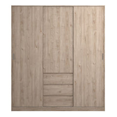 Naia Oak Wardrobe with 3 Doors