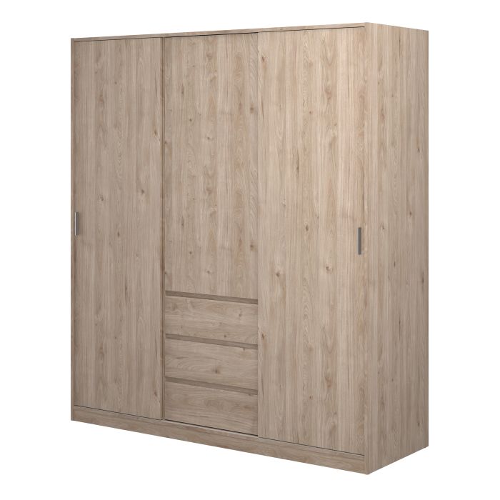 Naia Oak Wardrobe with 3 Doors