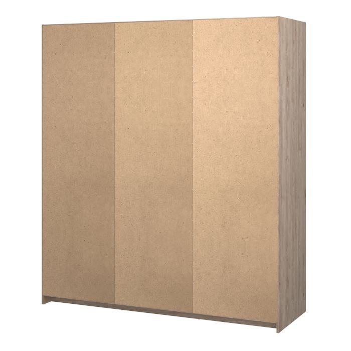 Backside of Naia Oak Wardrobe with 3 Doors
