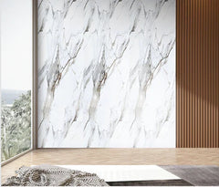 PVC Wall Panels –White Marble 60x240cm | Waterproof & Easy Install