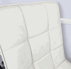 Pair of Tara Cream Faux Leather Dining Chair Solid Furniture Uk