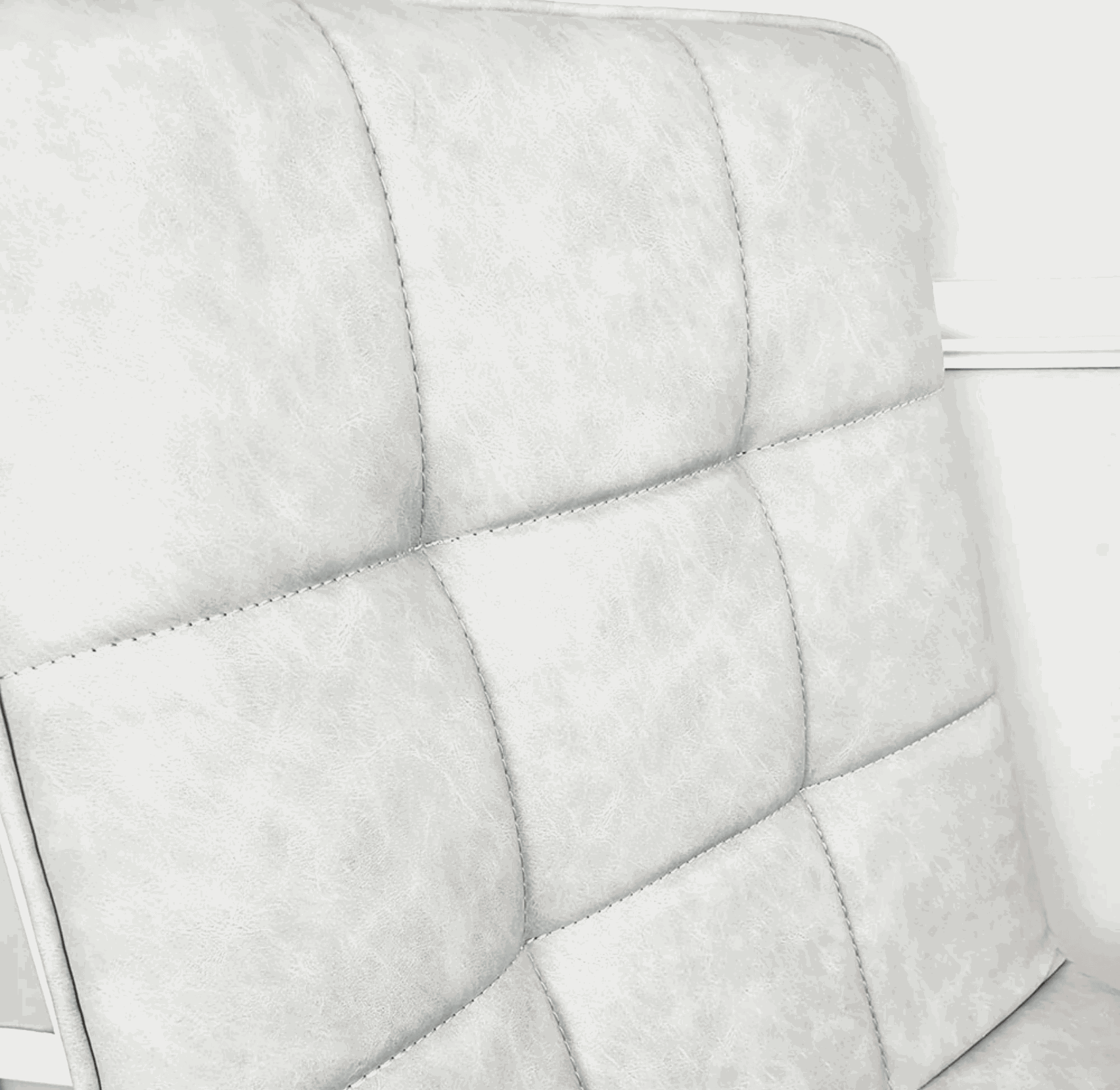 Pair of Tara Light Grey Faux Leather Dining Chair Solid Furniture UK