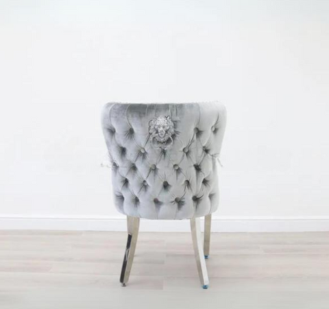 Valentino HQ Brushed Silver Dining Chair