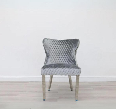 Valentino HQ Brushed Silver Dining Chair