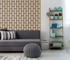 Natural oak acoustic brick wall panel in HDF for feature walls and ceilings Solid Furniture UK