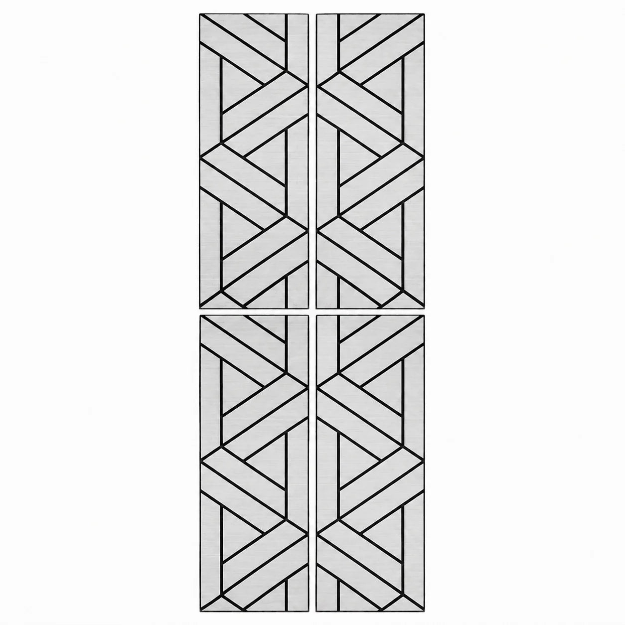 Close-up of Grey Oak acoustic self adhesive lattice wall panels pack of 4 from Solid Furniture UK showing modern grey wood texture and fine finish detail
