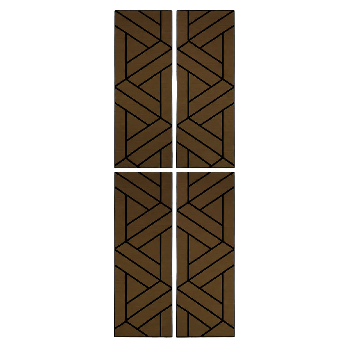 Close-up detail of Smoked Oak acoustic self adhesive lattice wall panels pack of 4 from Solid Furniture UK showing natural wood grain and felt backing
