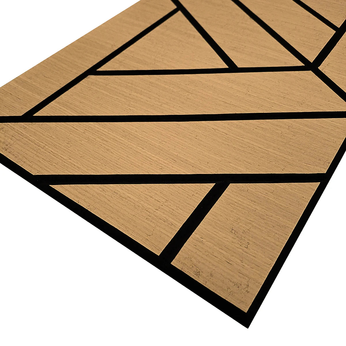 Close-up view of Walnut acoustic self adhesive lattice wall panels pack of 4 from Solid Furniture UK highlighting rich wood grain texture and premium finish detail