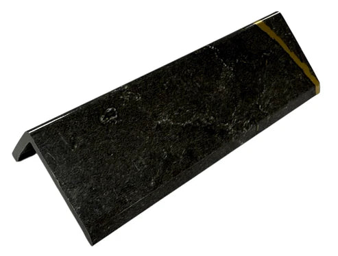 Acoustic slatted marble gold black wall panel end trim main view 280cm modern interior finishing trim solid furniture UK