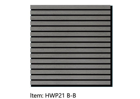 Acoustic square wood wall panels in light grey, 60×60 cm, 4-piece set by Solid Furniture UK