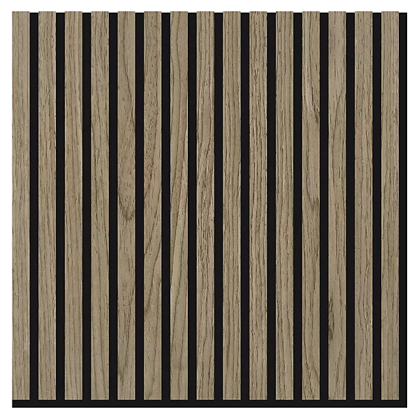 Dark oak 3D square acoustic wall panel 60x60 cm by Solid Furniture UK with HDF core for modern interiors, adding warmth and structure