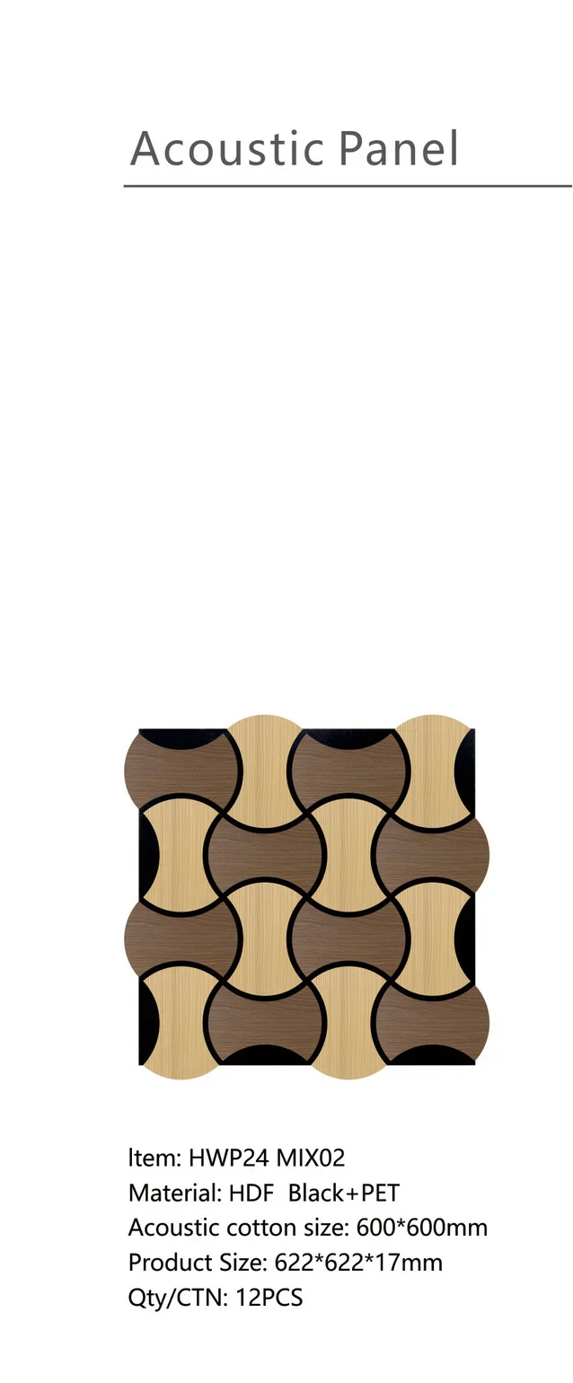 Wooden mix oak acoustic wall panel 61x61 cm dimensions by Solid Furniture UK showing panel size and thickness details