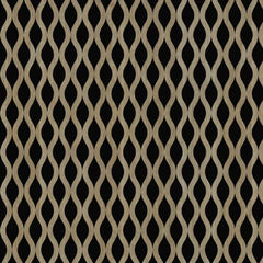 Dark oak acoustic waved wall panel 60x240 cm installed in a modern living room for sound absorption and stylish interior design