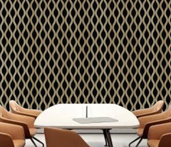 Dark oak acoustic waved wall panel 60x240 cm used in an office space to reduce noise and enhance contemporary décor solid furniture uk