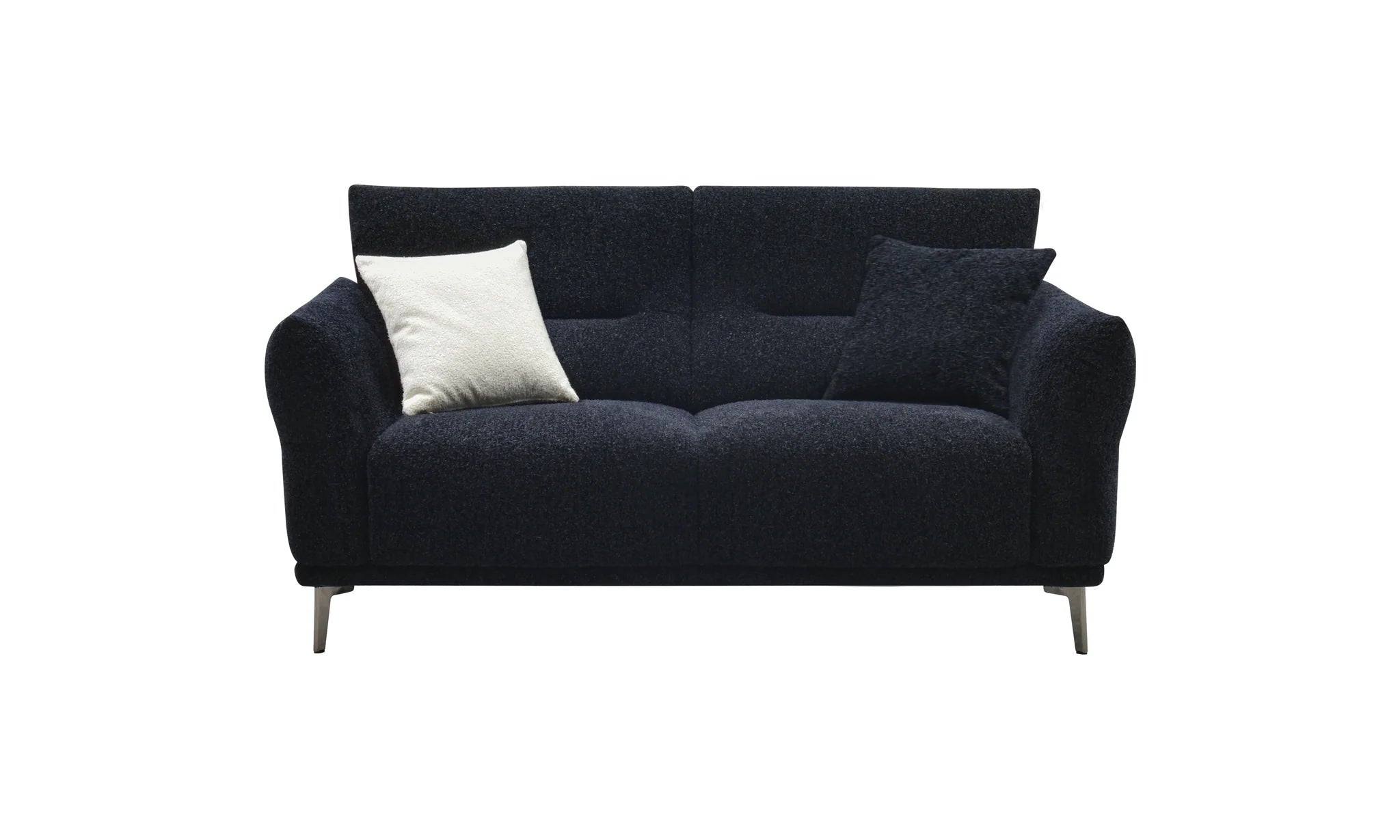 Albany black bouclé 2 seater sofa compact modern sofa for small living spaces UK solid furniture UK