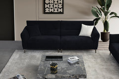 Albany black bouclé 3 seater sofa stylish contemporary fabric sofa for living room UK solid furniture UK