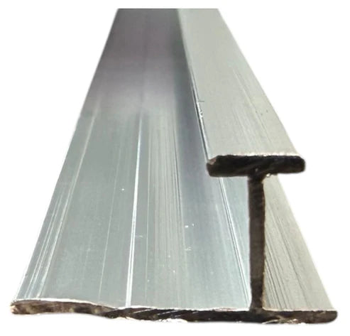 Silver aluminium I strip for wall panels – main view showing modern joining trim for seamless panel connection in kitchen and bathroom wall panels by Solid Furniture UK