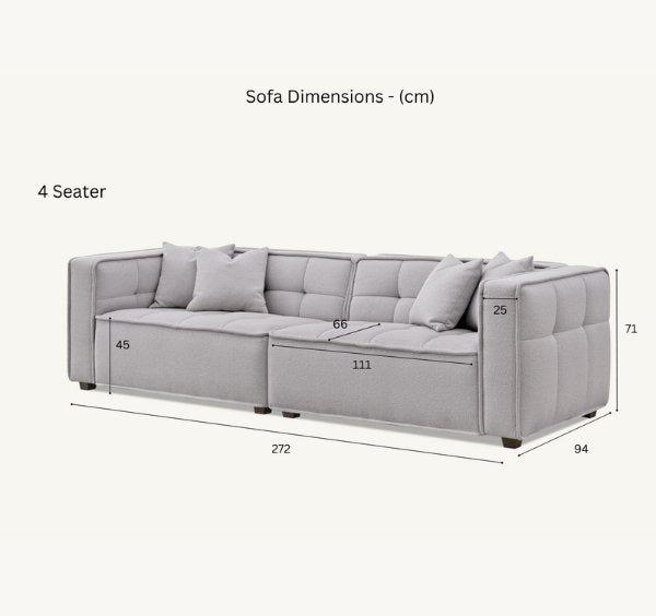 Aluxo Murray Sofa Range in Putty Boucle Fabric - SOLID FURNITURE LTD
