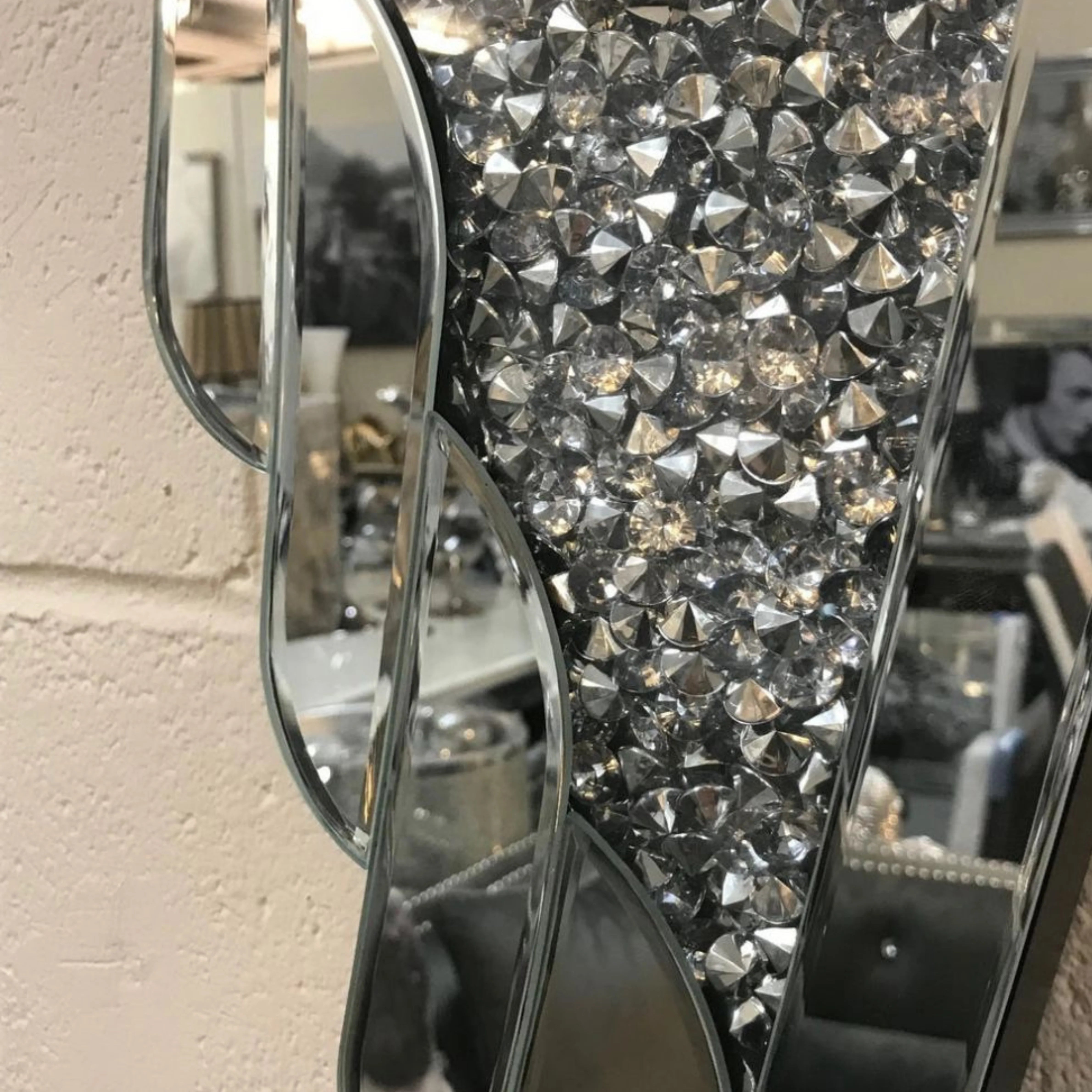 Angel wing crystal LED wall sconce, contemporary decorative lighting for UK living spaces