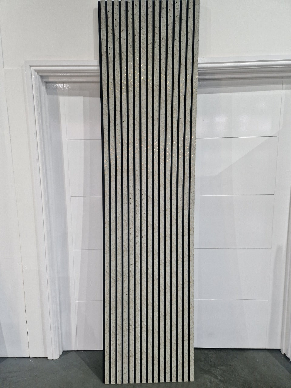 Original 60x240cm Beige Gold Do acoustic wall panel by Solid Furniture LTD displayed individually, showing geometric structure and refined finish