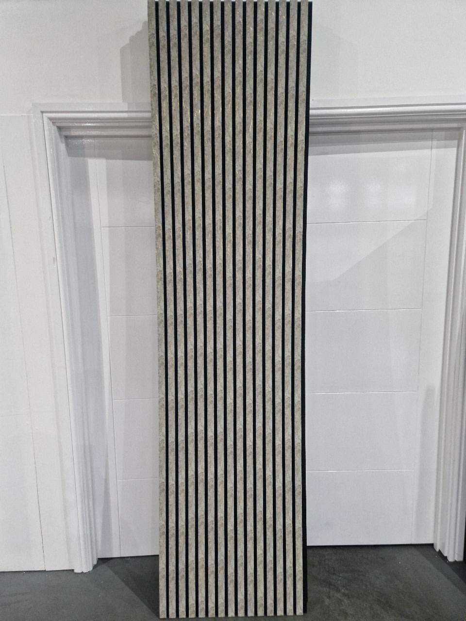Original 60x240cm beige gold vein acoustic wall panel by Solid Furniture LTD displayed as a single panel with clean geometric structure