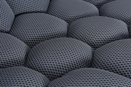 close up of Bella sofa 3D mesh fabric texture and cushioning detail solid furniture UK