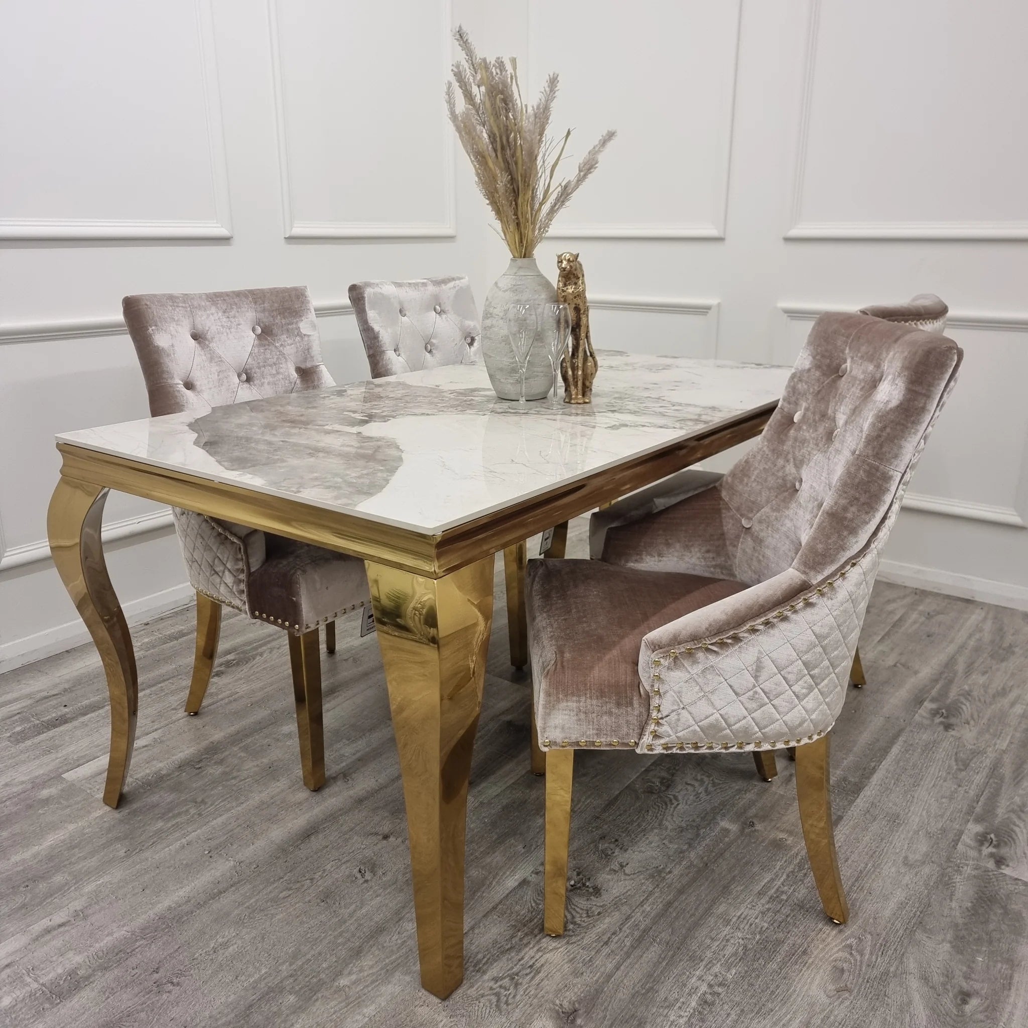 Bentley dining chair with Louis dining table by Solid Furniture UK
