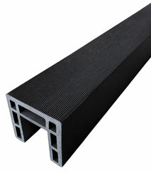 Black Composite Fence Trim by Solid Furniture UK for a neat and professional fencing finish