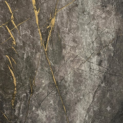 Close-up view of black and gold marble effect PVC wall panels 60×240cm by Solid Furniture UK, showing the detailed surface finish.