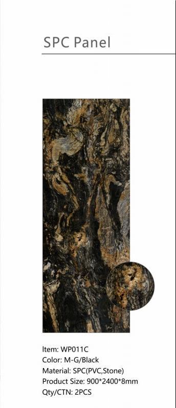 Black and gold marble PVC wall panel 90x240cm, waterproof and easy to install Solid Furniture UK