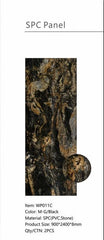 Black and gold marble PVC wall panel 90x240cm, waterproof and easy to install Solid Furniture UK