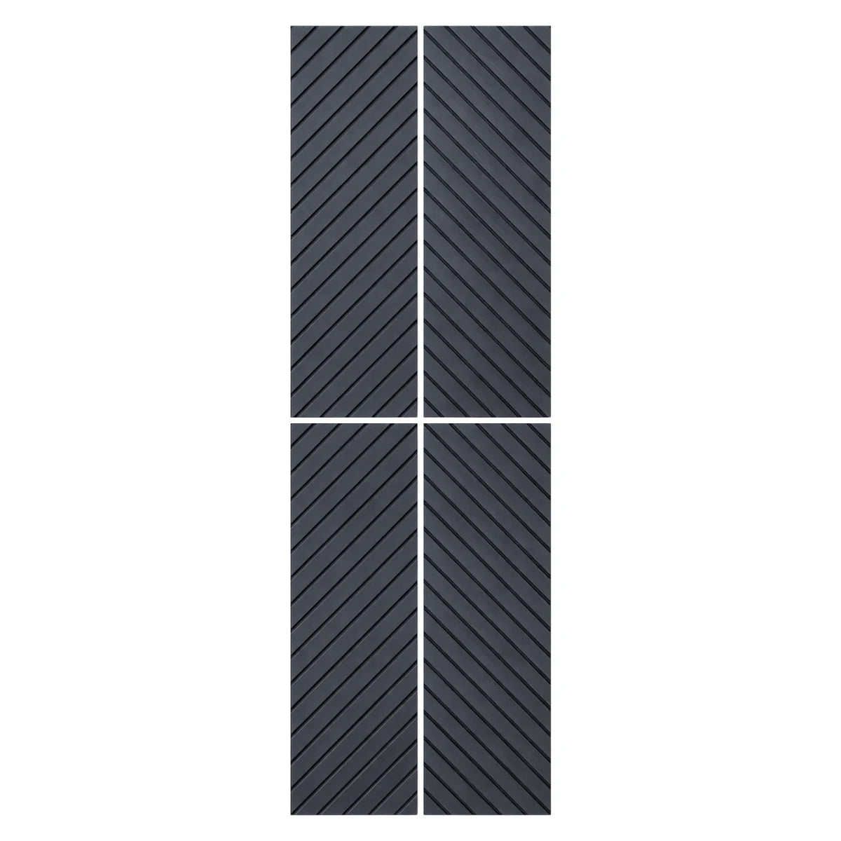 Closeup Black Oak herringbone acoustic wall panel dark wood veneer acoustic felt backing pack of 4 solid furniture UK
