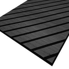 Black Oak herringbone acoustic wall panel dark wood veneer acoustic felt backing pack of 4 solid furniture UK