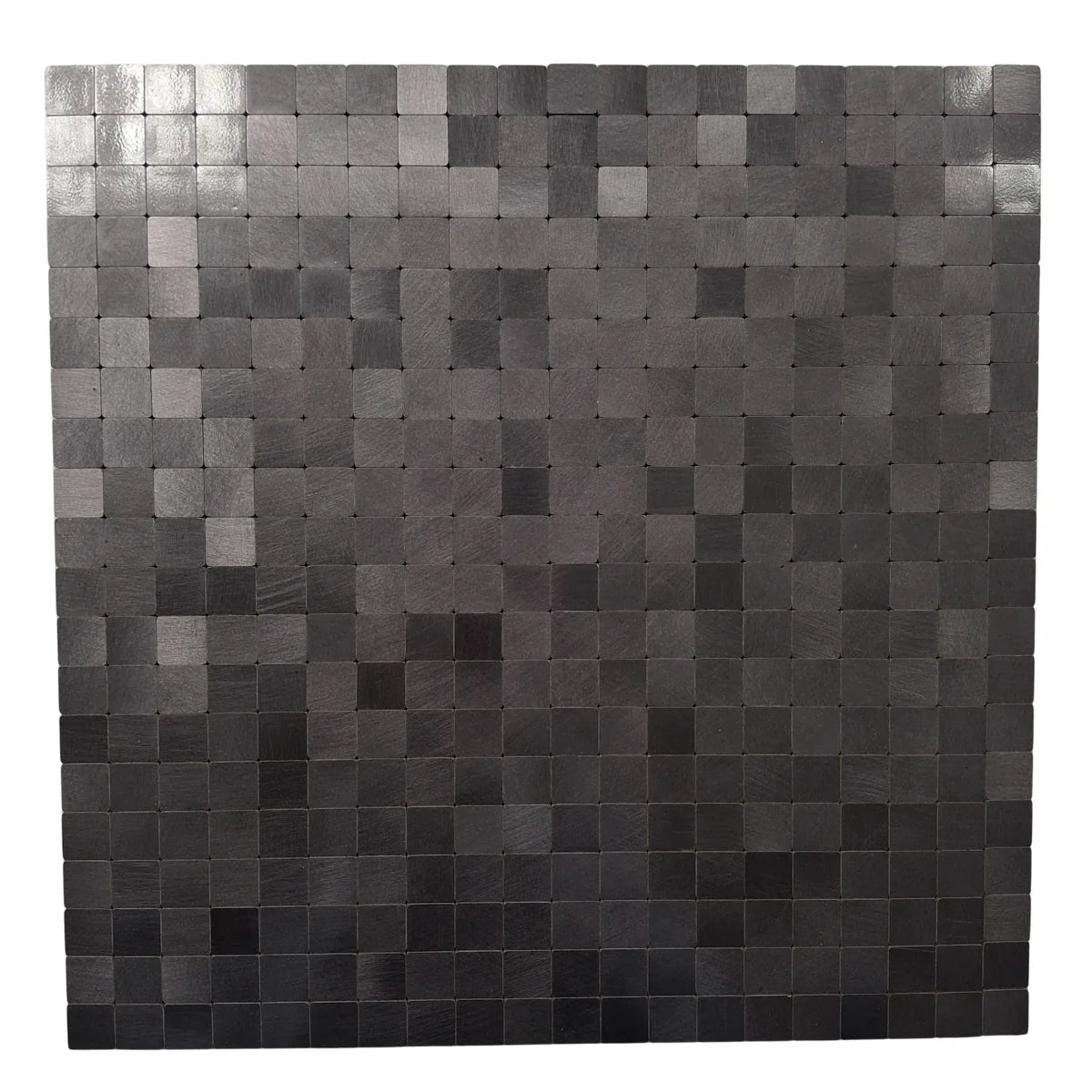 Close-up of black square mosaic wall tiles 30 x 30cm pack of 10 by Solid Furniture LTD highlighting texture and contemporary finish