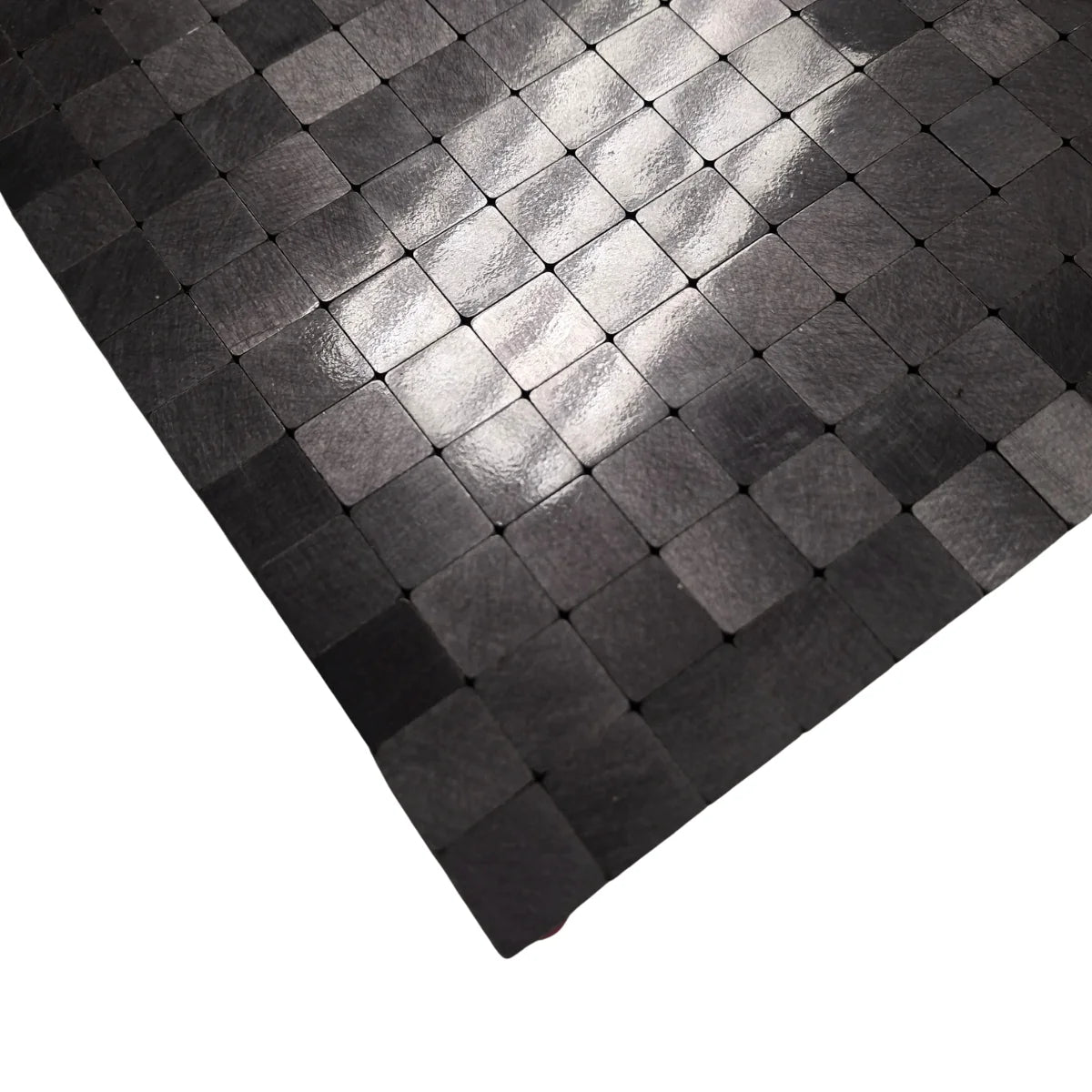 Black square mosaic wall tiles 30 x 30cm pack of 10 by Solid Furniture LTD main view showing sleek modern geometric design